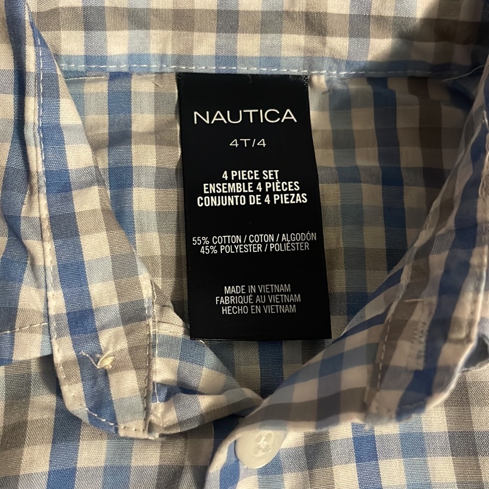 Nautica Toddler boy 4T 4 piece vest suit set - Picture 5 of 5